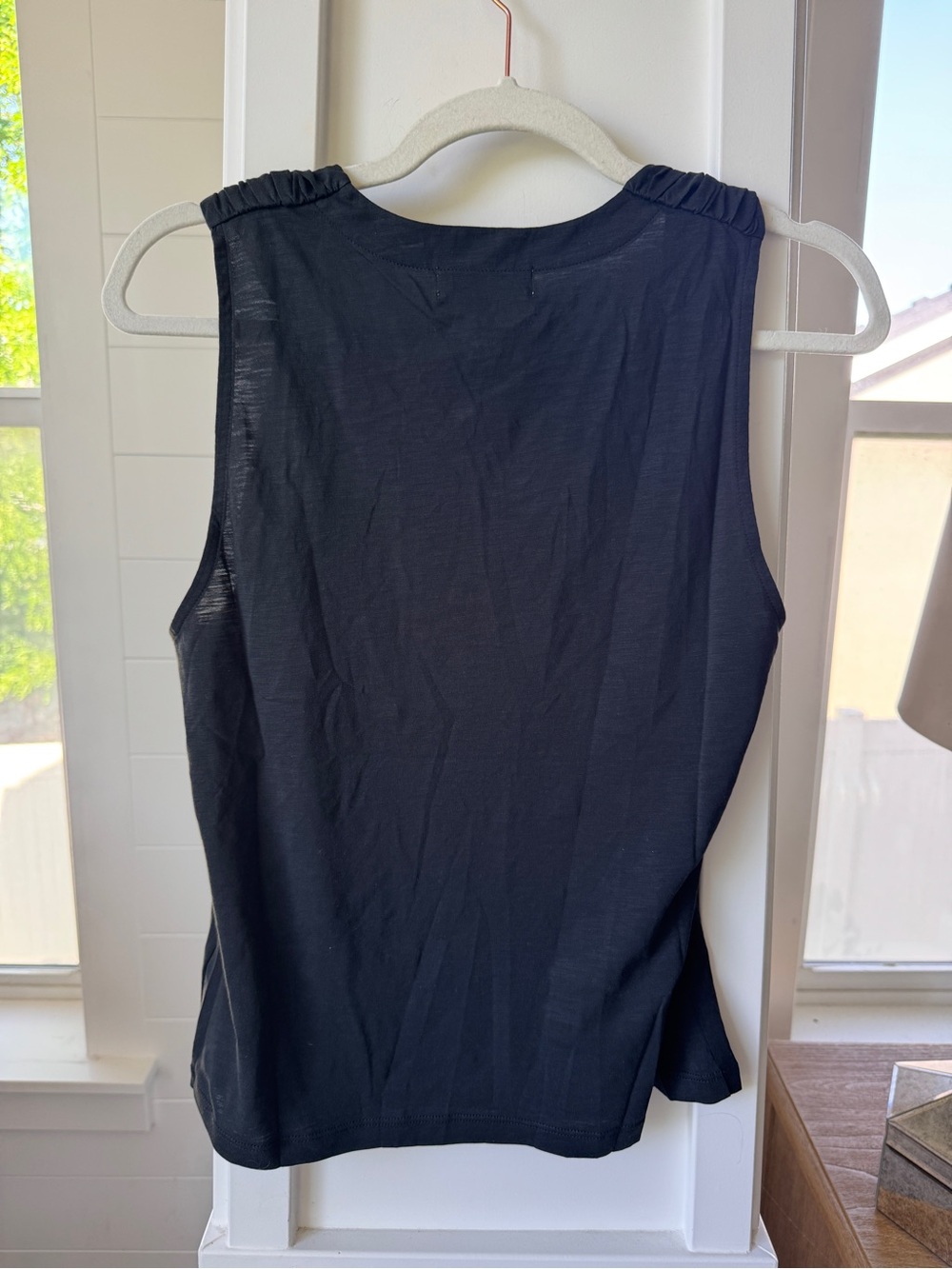 Nation Los Angeles Sabrina Twist Strap Tank Jet Black NWT Medium Pima Cotton - Picture 5 of 8